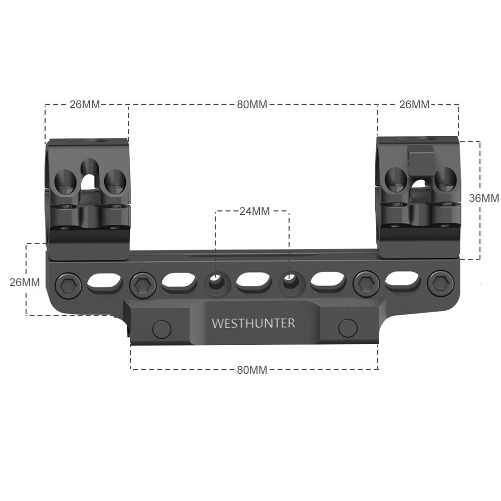 Adjustable MOA One Piece Picatinny Scope Mount | WH301(30MM) WH302(34MM)
