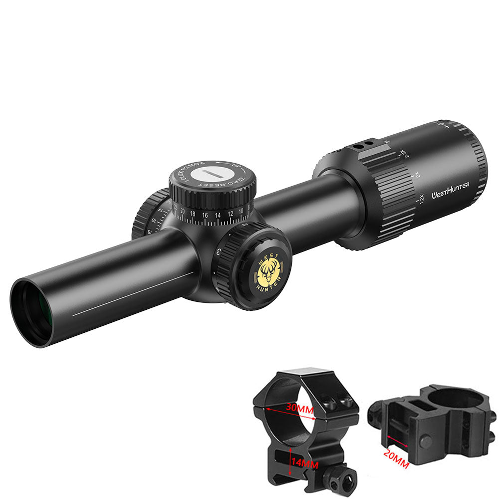 HD-N 1.2-6X24 IR SFP LPVO Scope | Fiber G4 Reticle | Second Focal Plane
