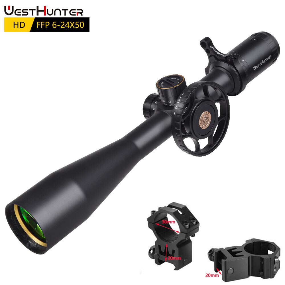 WESTHUNTER HD 6-24X50 FFP First Focal Plane Scope