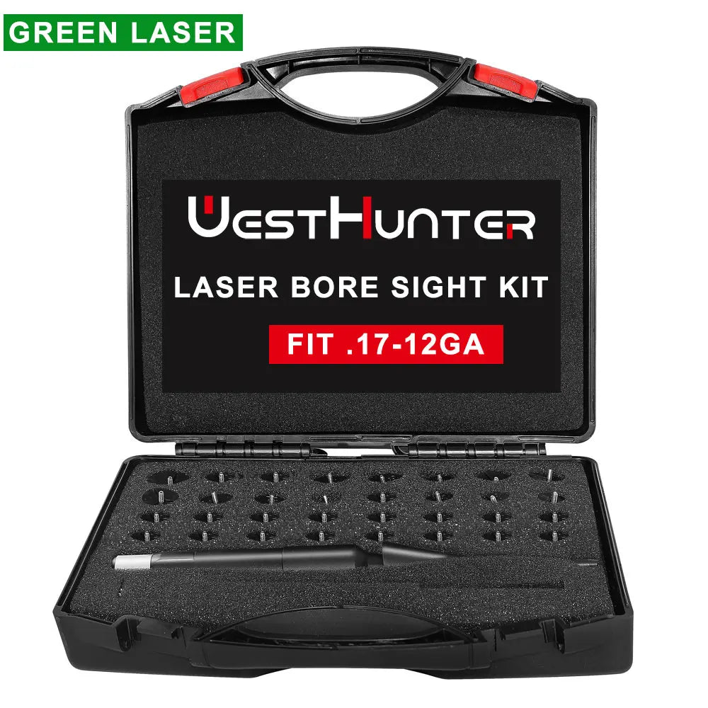 WestHunter Laser Bore Sight Kit with 32 Adapters 0.17 to 12GA