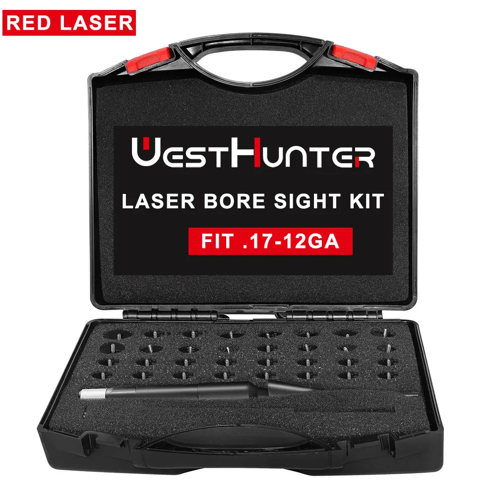 WestHunter Laser Bore Sight Kit with 32 Adapters 0.17 to 12GA