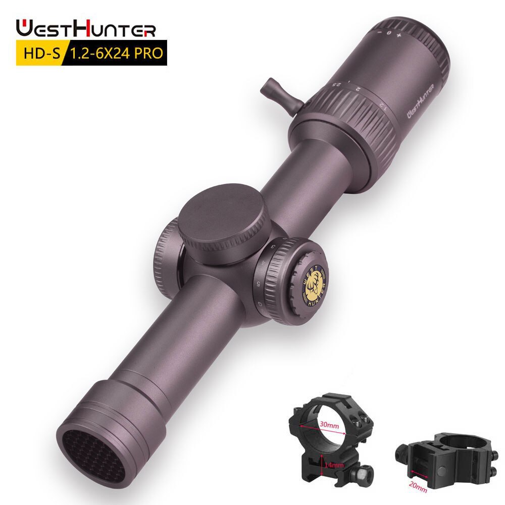 Luneta compacta SFP WestHunter HD-S 1.2-6X24 IR Pro