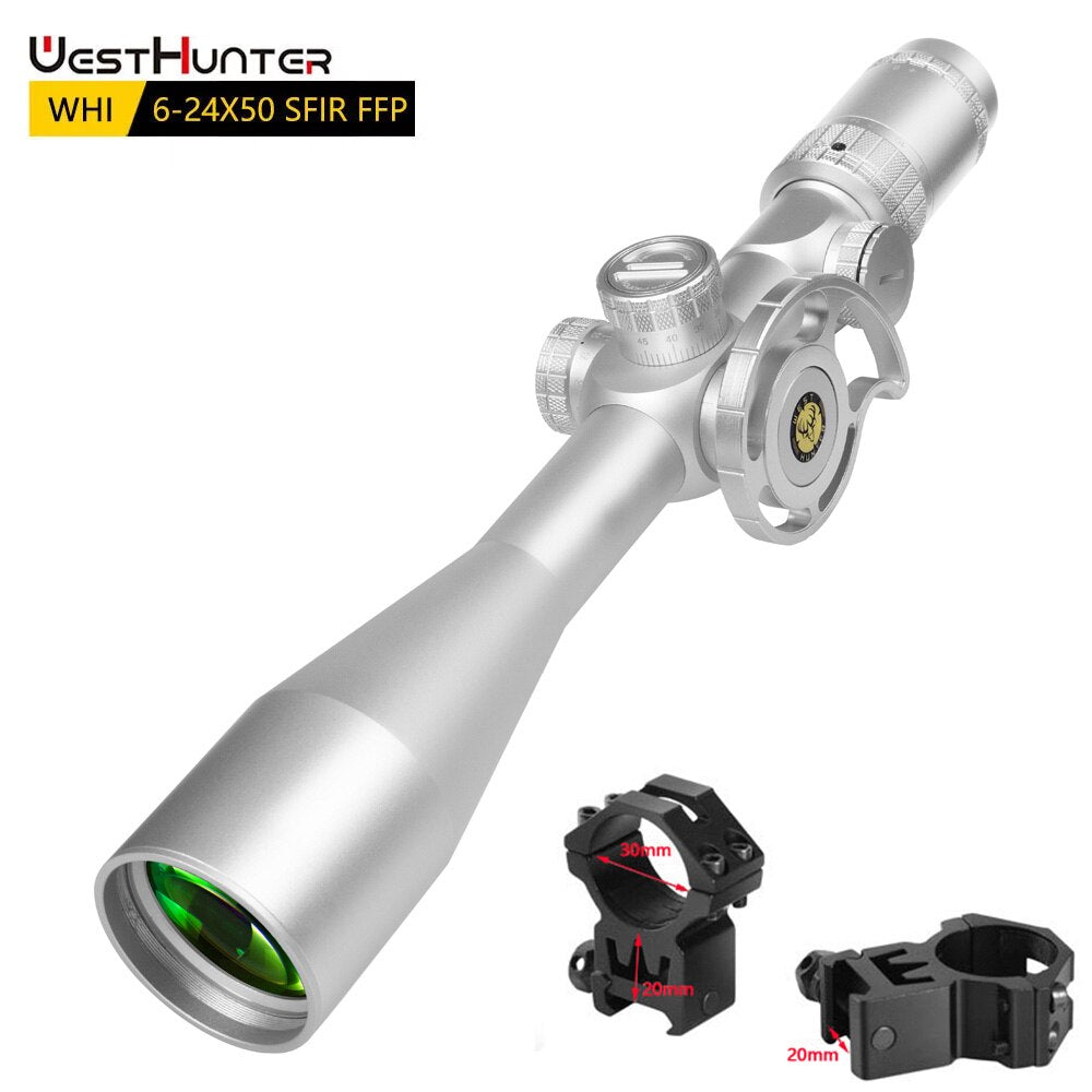 WHI 6-24X50 SFIR FFP Scope | First Focal Plane