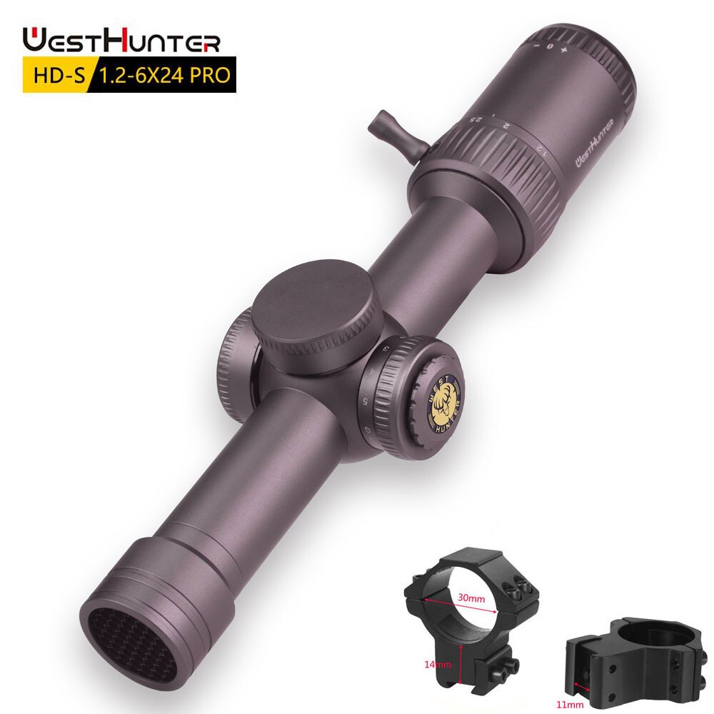 Luneta compacta SFP WestHunter HD-S 1.2-6X24 IR Pro