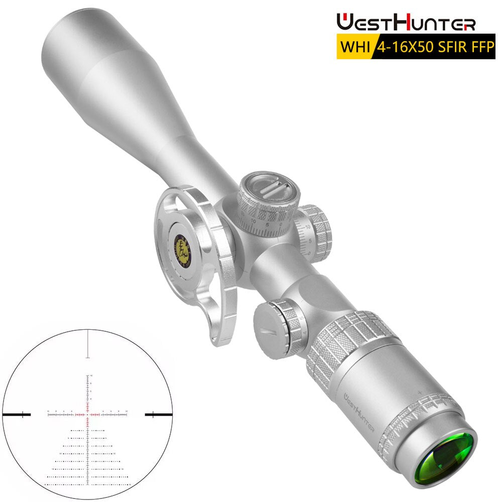 Luneta WestHunter WHI 4-16x50 SFIR FFP (First Focal Plane) prateada