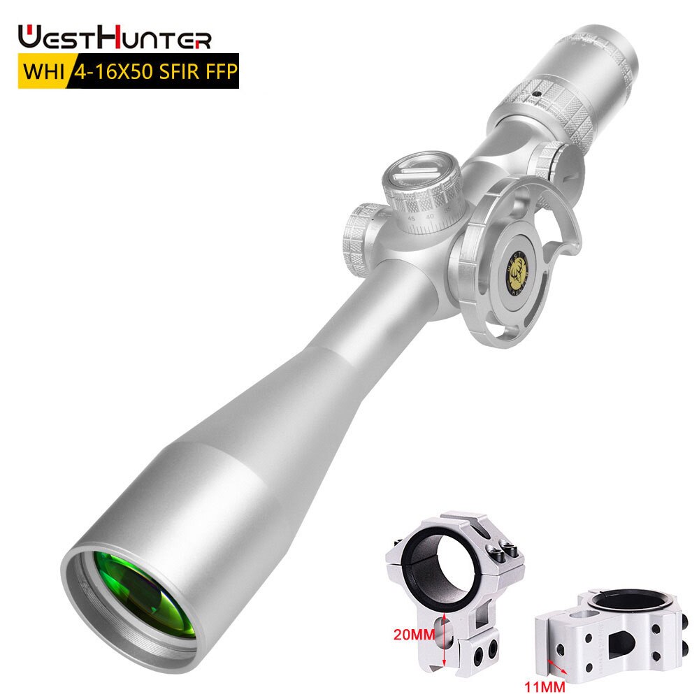 Luneta WestHunter WHI 4-16x50 SFIR FFP (First Focal Plane) prateada