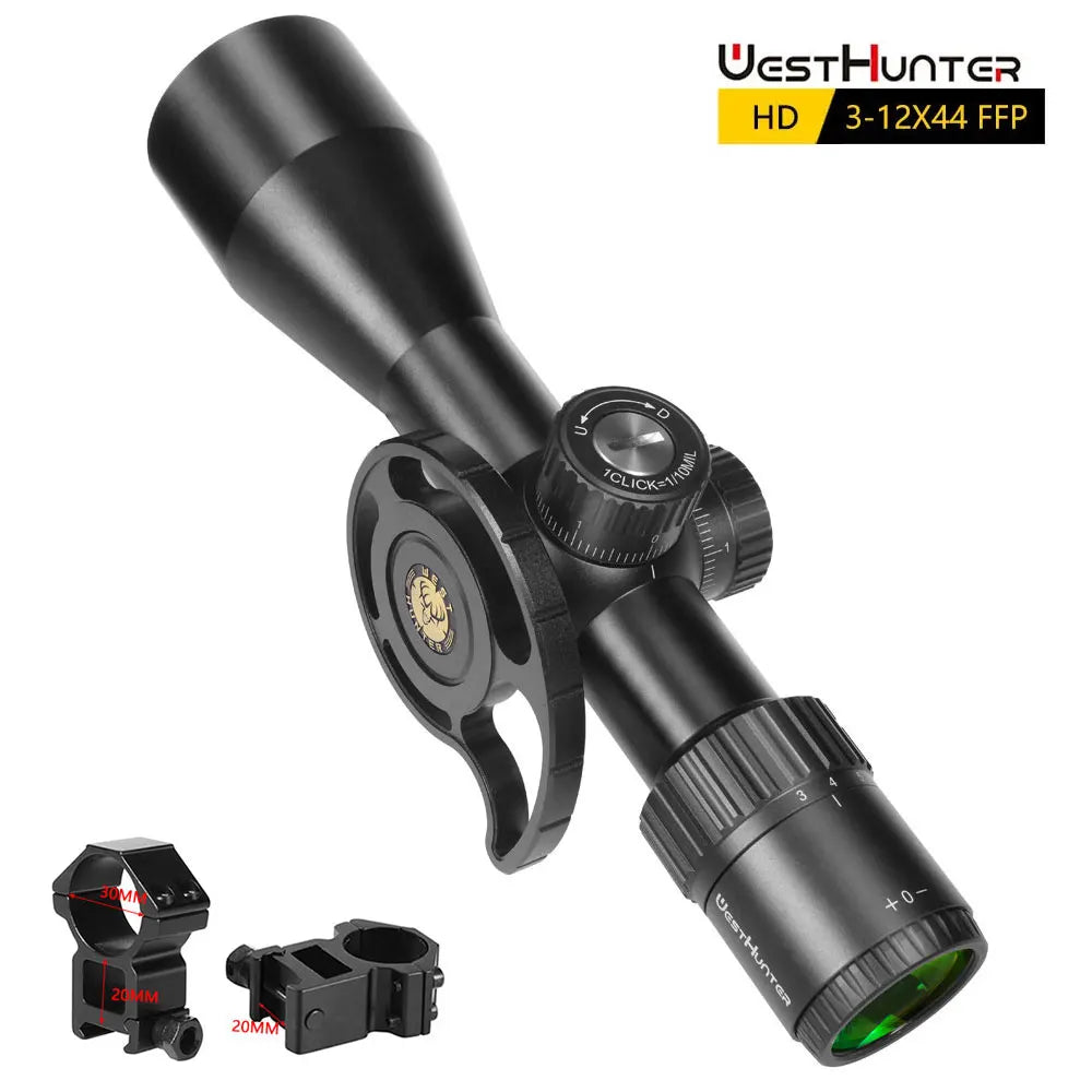 Luneta compacta HD 3-12x44 FFP | Primeiro Plano Focal