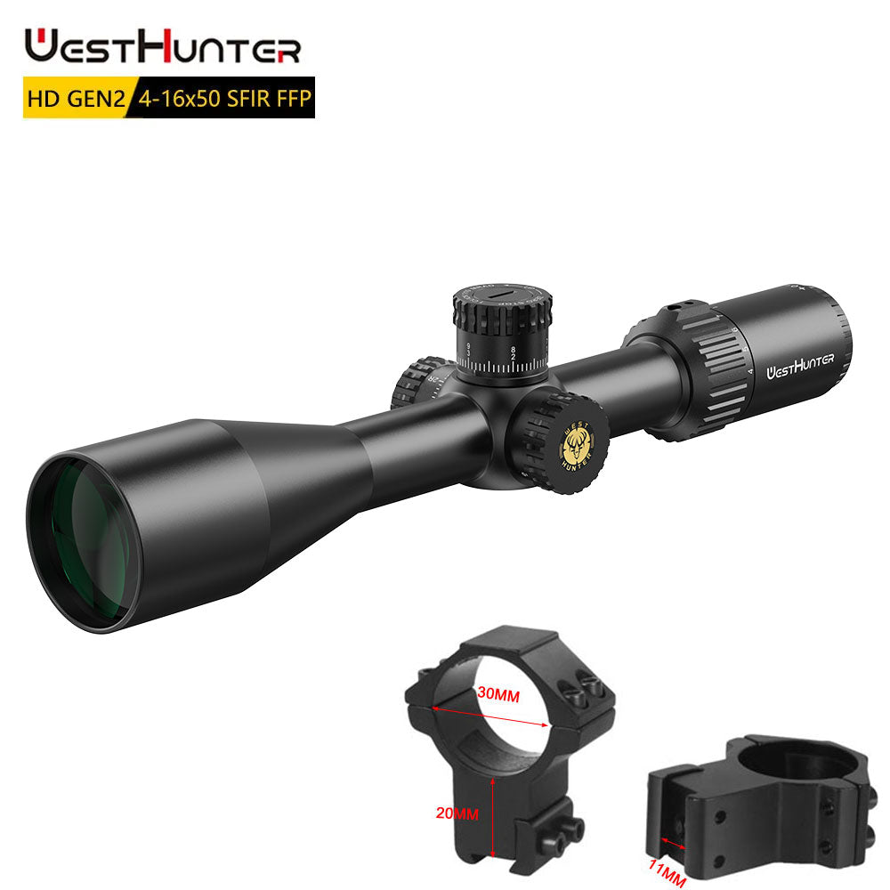 WestHunter HD Gen2 4-16X50 SFIR FFP Scope First Focal Plane