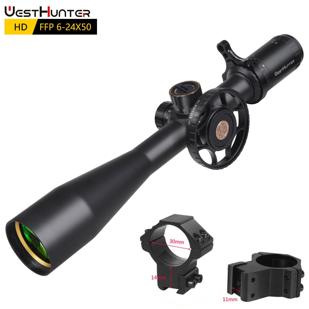 WESTHUNTER HD 6-24X50 FFP First Focal Plane Scope