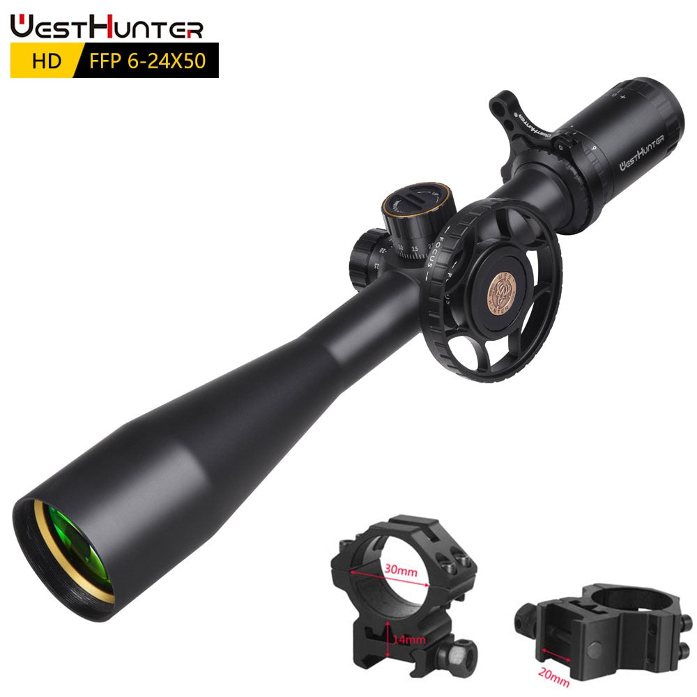 WESTHUNTER HD 6-24X50 FFP First Focal Plane Scope