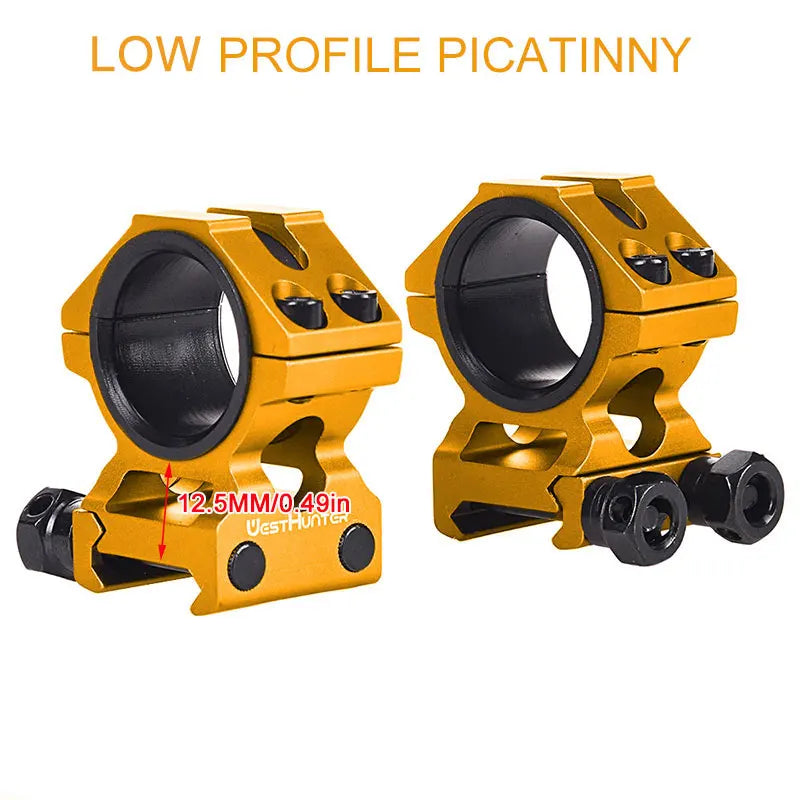 HIGH PROFILE PICATINNY SCOPE RINGS | 30MM 25.4MM