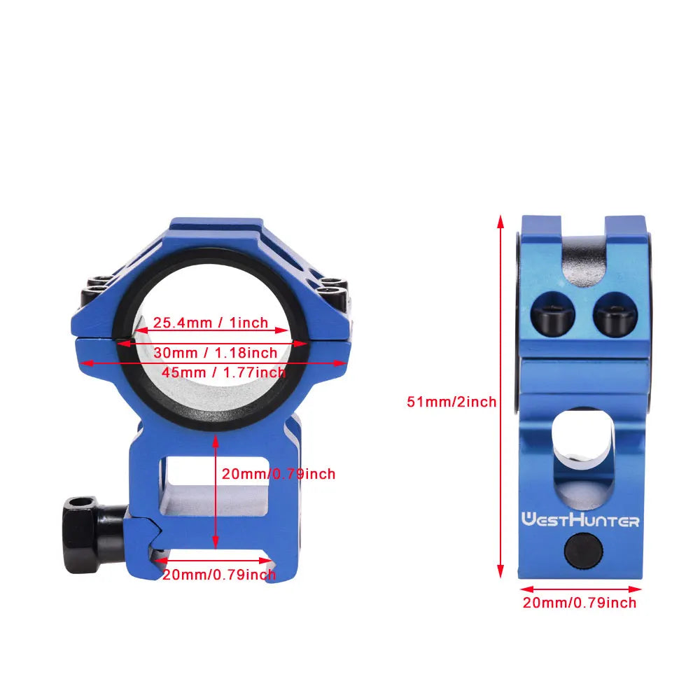 High Profile Picatinny Rings (25.4MM/30MM)
