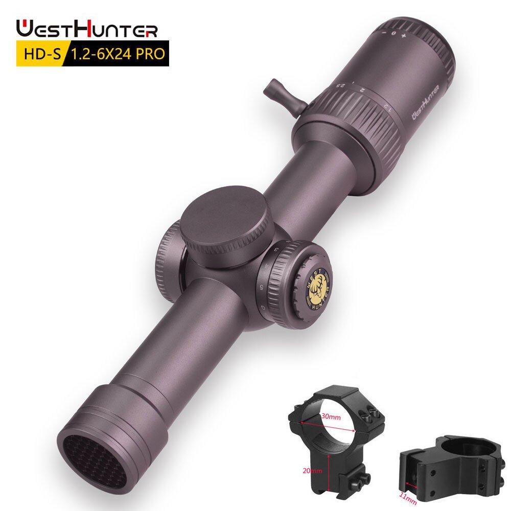 Luneta compacta SFP WestHunter HD-S 1.2-6X24 IR Pro 