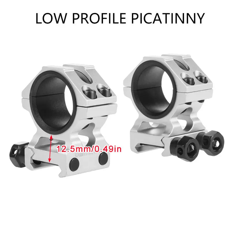 HIGH PROFILE PICATINNY SCOPE RINGS | 30MM 25.4MM