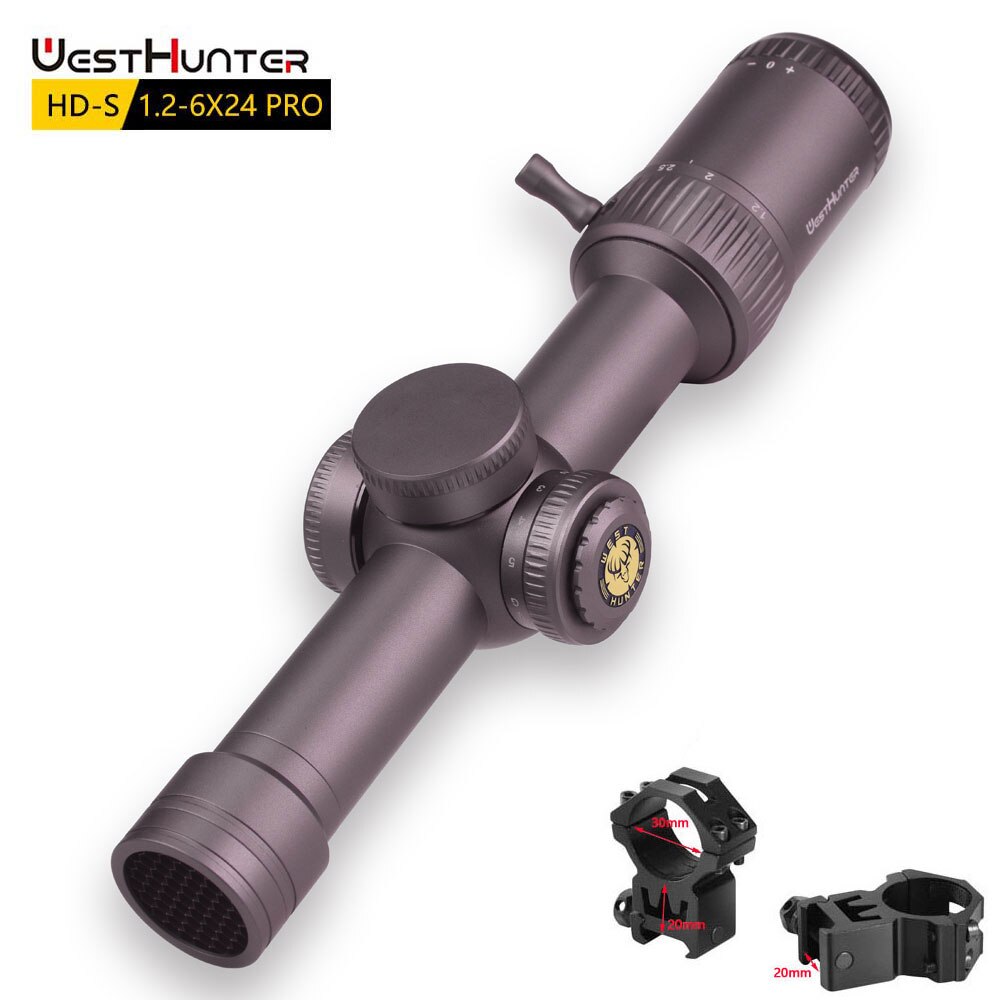 Luneta compacta SFP WestHunter HD-S 1.2-6X24 IR Pro 