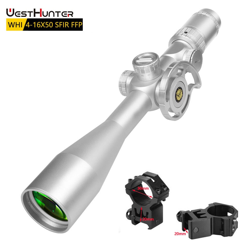 Luneta WestHunter WHI 4-16x50 SFIR FFP (First Focal Plane) prateada 