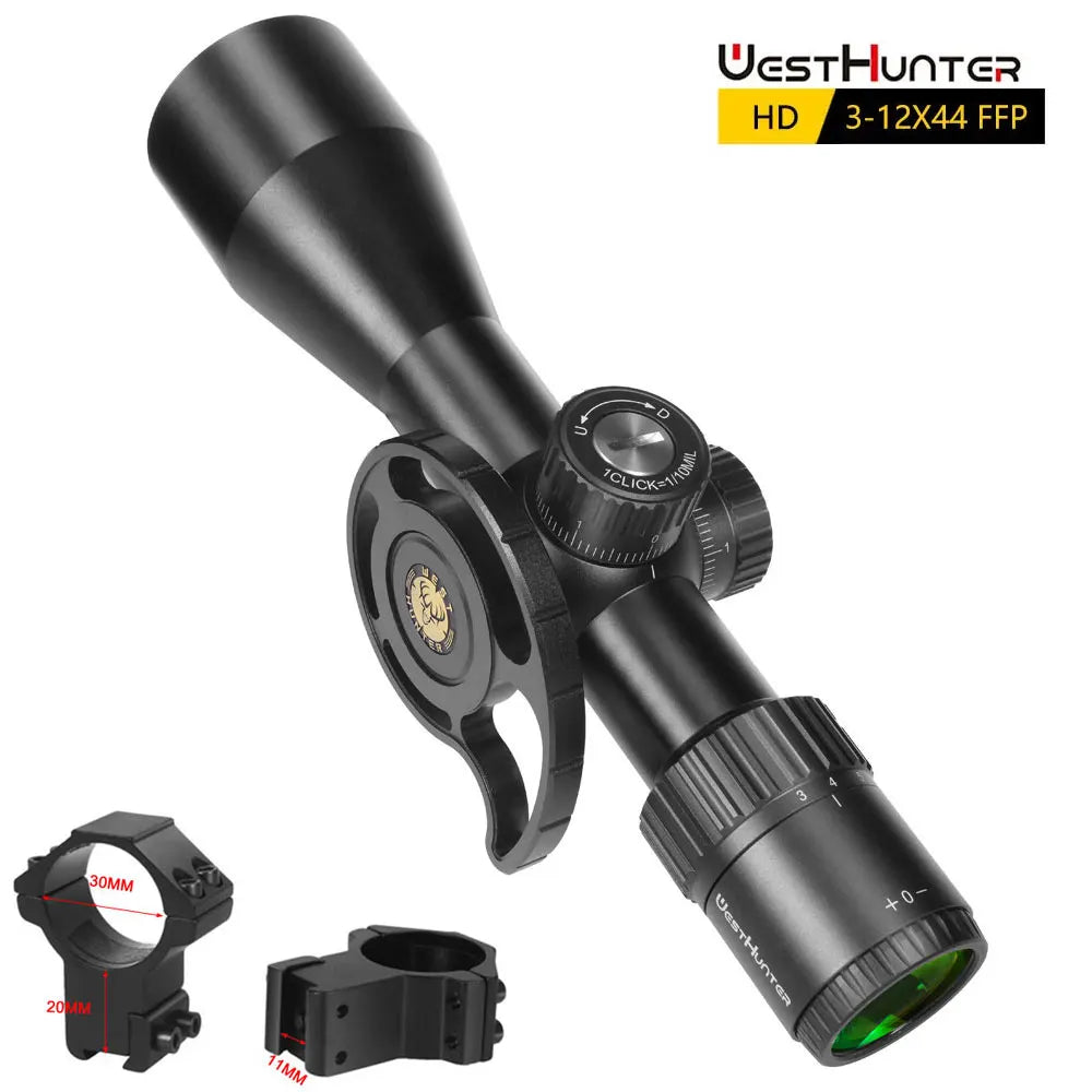 Luneta compacta HD 3-12x44 FFP | Primeiro Plano Focal 