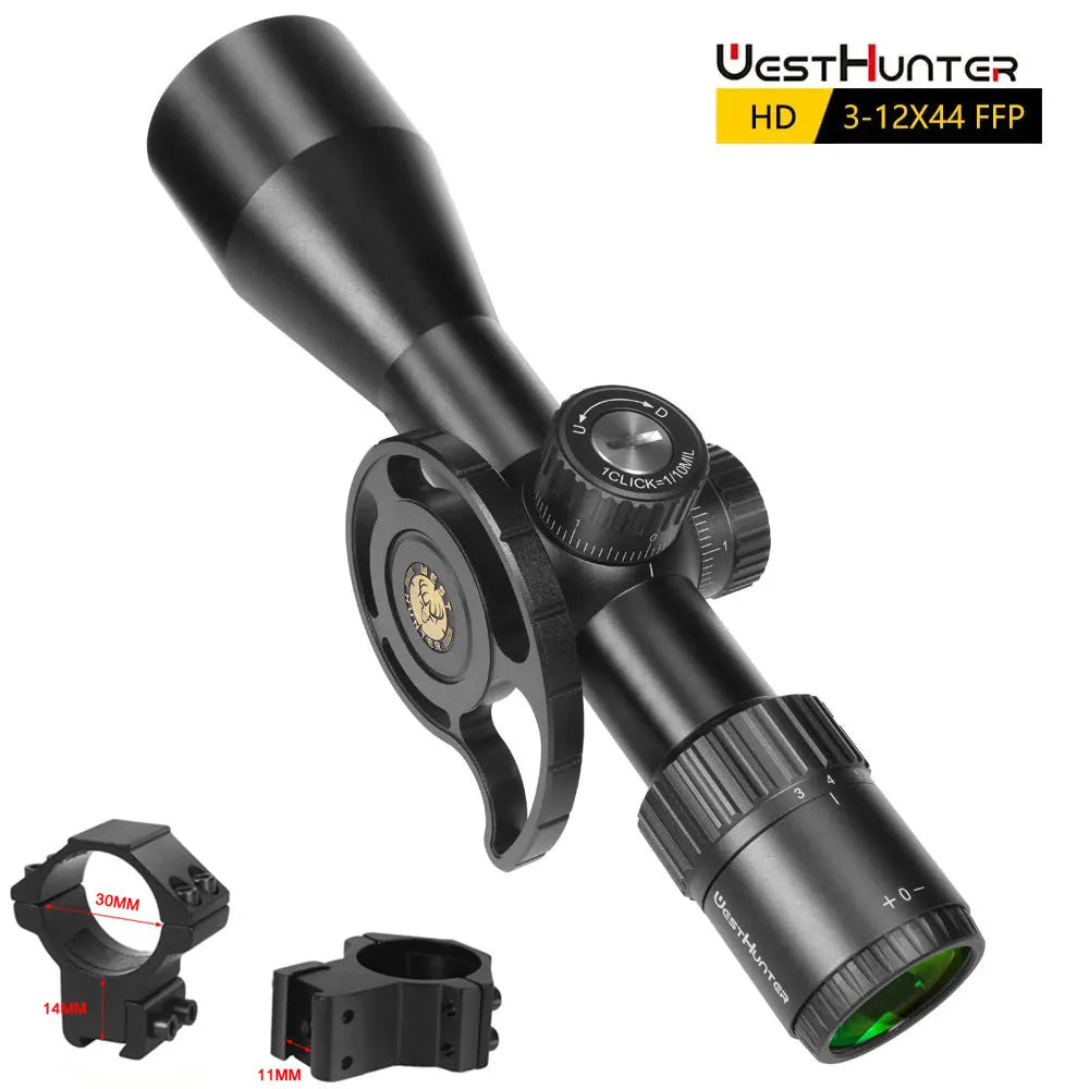 Luneta compacta HD 3-12x44 FFP | Primeiro Plano Focal 